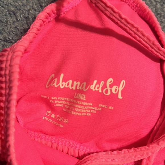 Worn once ; Hot pink Bikini size Large - Picture 3 of 3